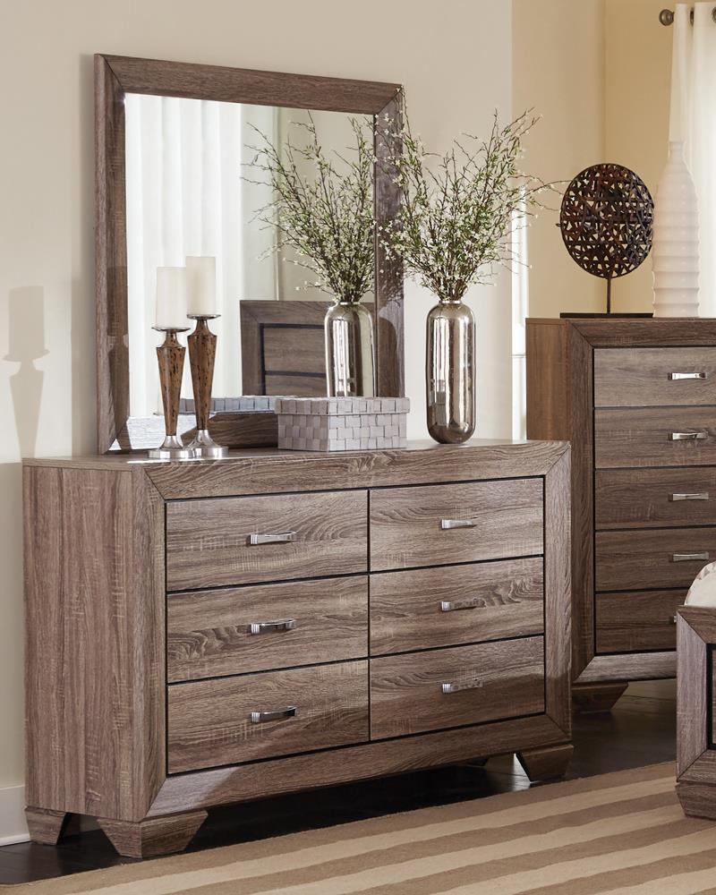 Kauffman 6-drawer Dresser Washed Taupe - Furniture Now (CA)
