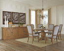 Florence Round Pedestal Dining Table Rustic Smoke - Furniture Now (CA)