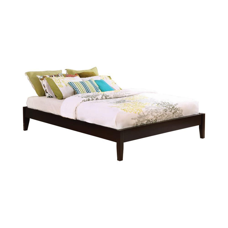 Hounslow California King, E.King, & Queen Universal Platform Bed Cappuccino - Furniture Now (CA)