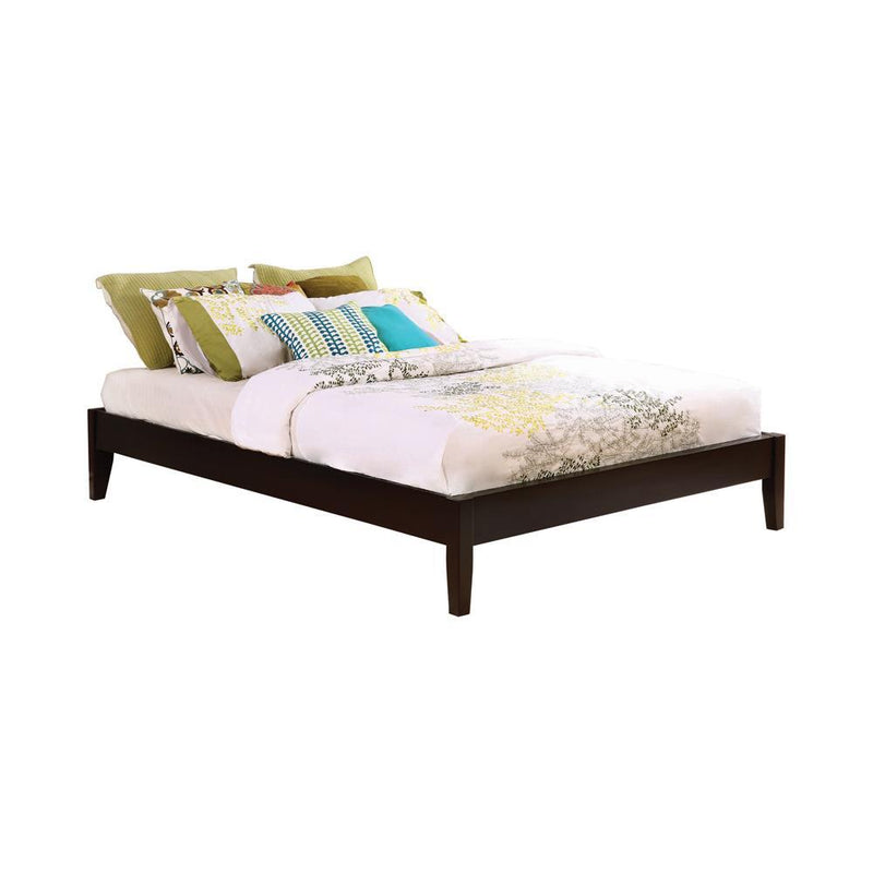 Hounslow California King, E.King, & Queen Universal Platform Bed Cappuccino - Furniture Now (CA)