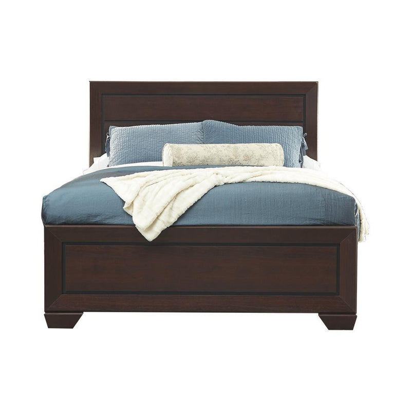 Kauffman California King, Eastren King, & Queen Panel Bed Dark Cocoa - Furniture Now (CA)