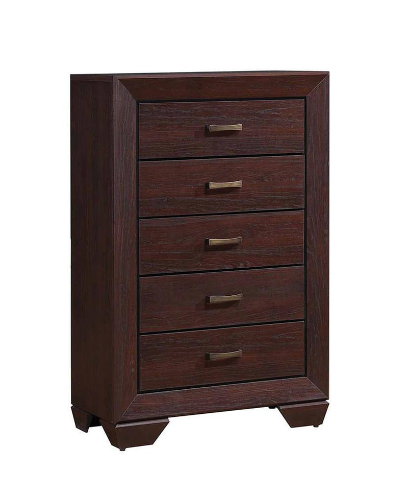Kauffman 5-drawer Chest Dark Cocoa - Furniture Now (CA)