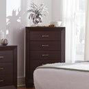Kauffman 5-drawer Chest Dark Cocoa - Furniture Now (CA)