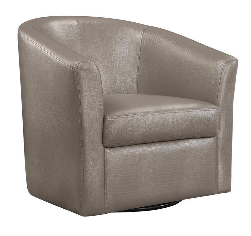 Turner Upholstery Sloped Arm Accent Swivel Chair Champagne - Furniture Now (CA)