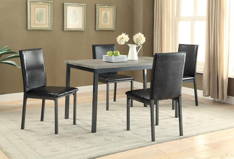 Garza Rectangular Dining Table Black - Furniture Now (CA)