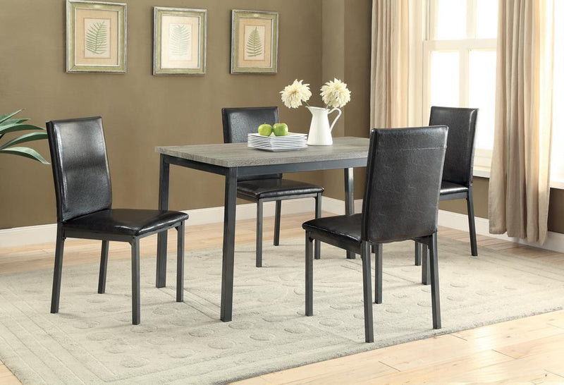 Garza Upholstered Dining Chairs Black (Set of 2) - Furniture Now (CA)