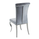 Betty Upholstered Side Chairs Grey and Chrome (Set of 4) - Furniture Now (CA)