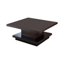 Reston Pedestal Square Coffee Table Cappuccino - Furniture Now (CA)
