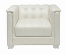 Chaviano Tufted Upholstered Chair Pearl White - Furniture Now (CA)