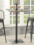 Cavalier Square Bar Table Dark Elm and Matte Black - Furniture Now (CA)