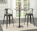 Cavalier Square Bar Table Dark Elm and Matte Black - Furniture Now (CA)