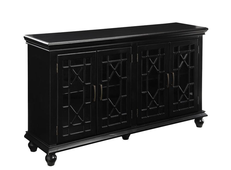 Kovu 4-door Accent Cabinet Black - Furniture Now (CA)