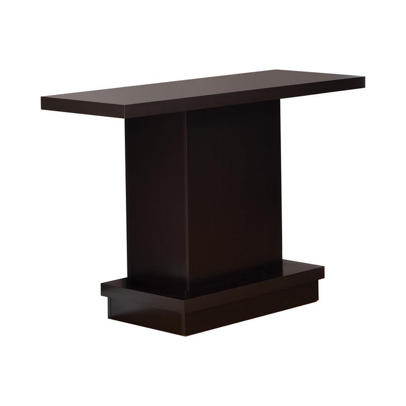 Reston Pedestal Sofa Table Cappuccino - Furniture Now (CA)