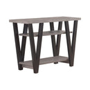 Stevens V-shaped Sofa Table Black and Antique Grey - Furniture Now (CA)