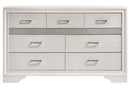 Miranda 7-drawer Dresser White and Rhinestone - Furniture Now (CA)