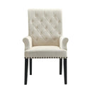 Alana Tufted Back Upholstered Arm Chair Beige - Furniture Now (CA)