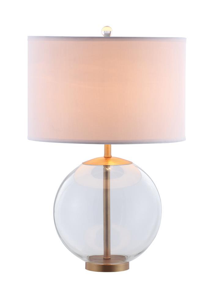 Kenny Drum Shade Table Lamp with Glass Base White - Furniture Now (CA)