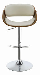 Dana Adjustable Bar Stool Ecru and Chrome - Furniture Now (CA)