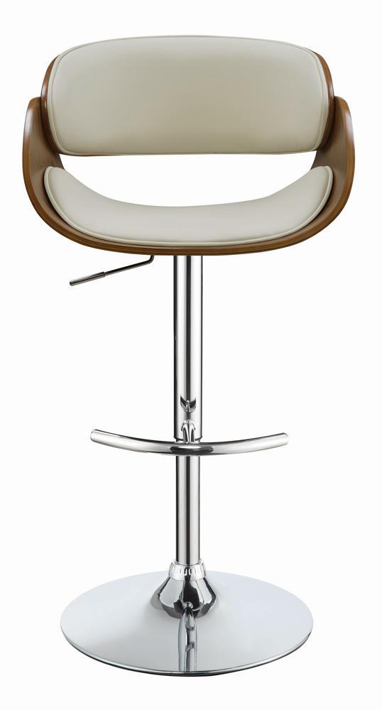 Dana Adjustable Bar Stool Ecru and Chrome - Furniture Now (CA)