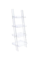 Amaturo 4-shelf Ladder Bookcase Clear - Furniture Now (CA)
