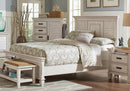 Franco Eastern King & Queen Panel Bed Antique White & Oak - Furniture Now (CA)