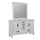 Franco Rectangular Dresser Mirror Antique White - Furniture Now (CA)