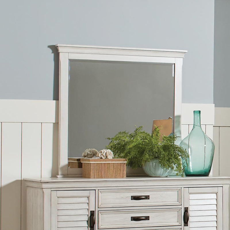 Franco Rectangular Dresser Mirror Antique White - Furniture Now (CA)