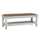 Franco Bench Brown and Antique White - Furniture Now (CA)