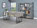 Analiese 4-drawer Writing Desk Grey Driftwood - Furniture Now (CA)