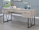 Analiese 4-drawer Writing Desk Grey Driftwood - Furniture Now (CA)