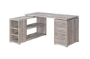 Yvette L-shape Office Desk Grey Driftwood - Furniture Now (CA)