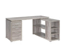 Yvette L-shape Office Desk Grey Driftwood - Furniture Now (CA)