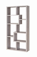 Theo 10-shelf Bookcase Grey Driftwood - Furniture Now (CA)