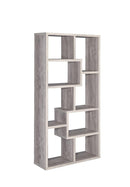 Theo 10-shelf Bookcase Grey Driftwood - Furniture Now (CA)