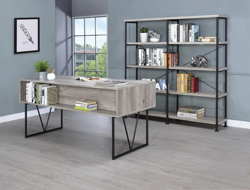Analiese 4-shelf Open Bookcase Grey Driftwood - Furniture Now (CA)