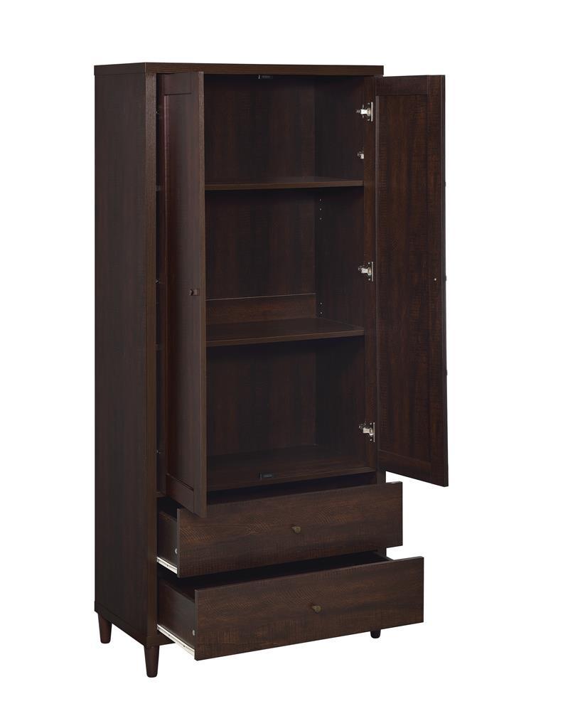 Wadeline 2-door Tall Accent Cabinet Rustic Tobacco - Furniture Now (CA)