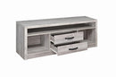 Burke 2-drawer TV Console Grey Driftwood - Furniture Now (CA)