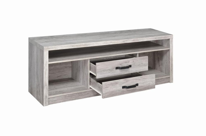 Burke 2-drawer TV Console Grey Driftwood - Furniture Now (CA)