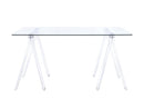 Amaturo Writing Desk with Glass Top Clear - Furniture Now (CA)