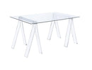 Amaturo Writing Desk with Glass Top Clear - Furniture Now (CA)