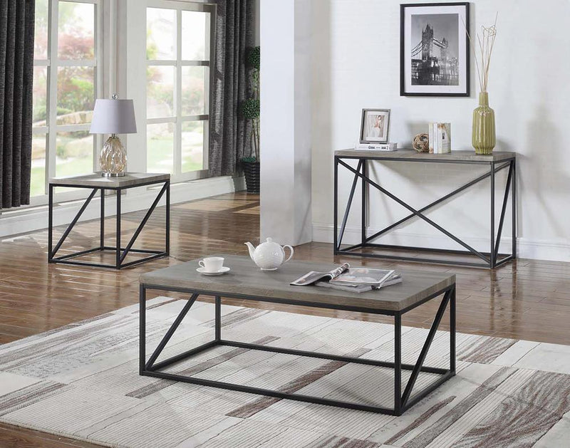Birdie Rectangular Coffee Table Sonoma Grey - Furniture Now (CA)