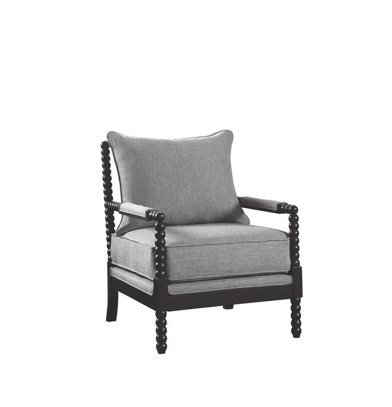 Blanchett Cushion Back Accent Chair Grey and Black - Furniture Now (CA)