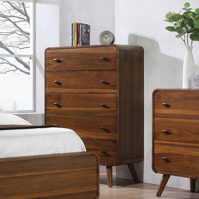 Robyn 5-drawer Chest Dark Walnut - Furniture Now (CA)