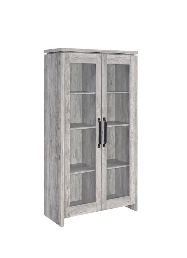 Alejo 2-door Tall Cabinet Grey Driftwood - Furniture Now (CA)