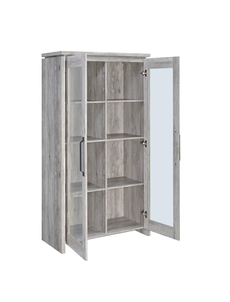Alejo 2-door Tall Cabinet Grey Driftwood - Furniture Now (CA)
