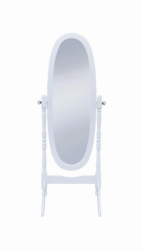 Foyet Oval Cheval Mirror White - Furniture Now (CA)