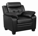 Finley Tufted Upholstered Chair Black - Furniture Now (CA)