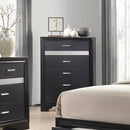Miranda 5-drawer Chest Black and Rhinestone - Furniture Now (CA)