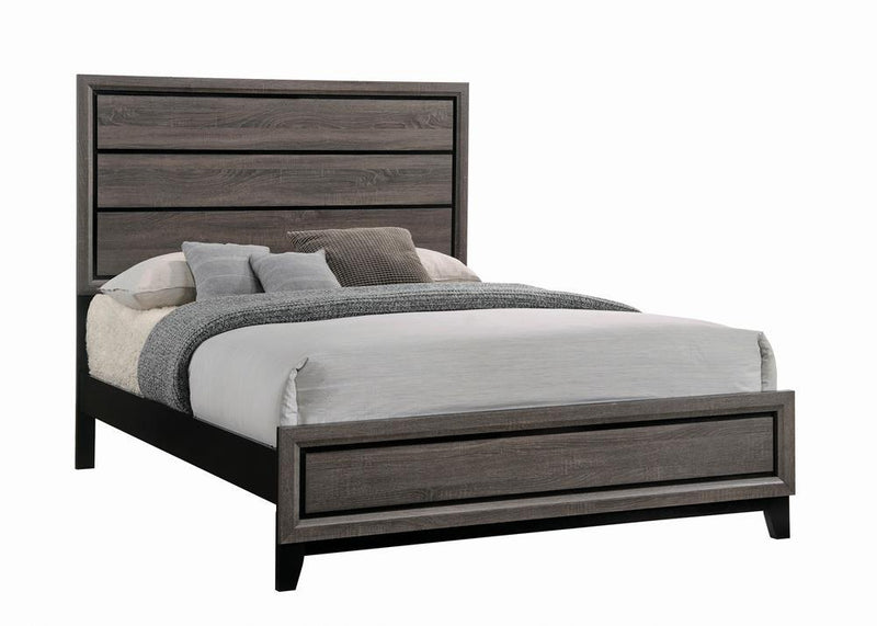 Watson Eastern King & Queen Bed Grey Oak and Black - Furniture Now (CA)