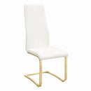 Montclair Side Chairs White and Rustic Brass (Set of 4) - Furniture Now (CA)